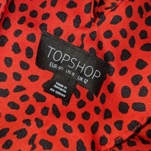Topshop Red and Black Blouse - Picture 3 of 3